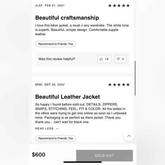 Coach leather biker jacket in cream/ off-white NWOT - Picture 13 of 13